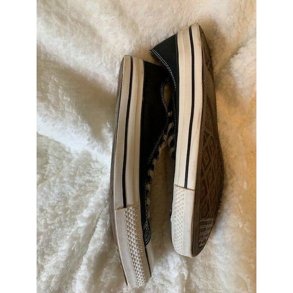 Converse Size 10 Mens All Star Black Sneakers Shoes Low Top Lace Up - Picture 9 of 10